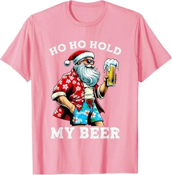 

Funny Santa Claus Wearing Sunglasses Beer Christmas July Tee Comfortable Breathable Fashionable Funny Clothing shirts women 4XL