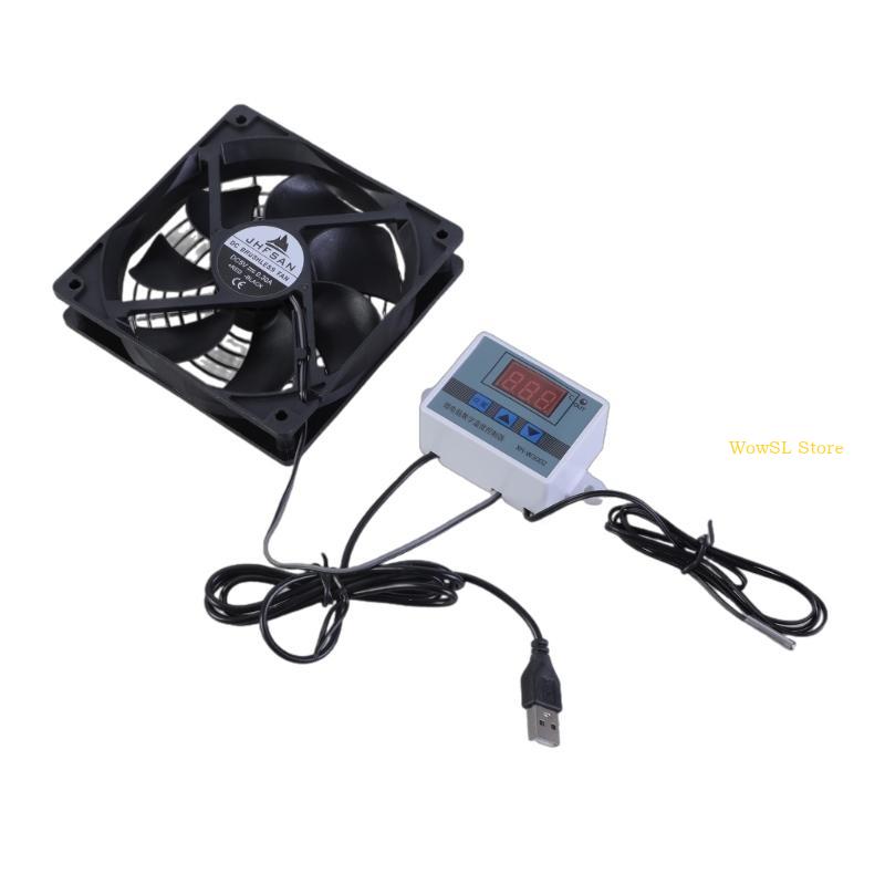120mm USB Powered Quiet Cooling Fans with Thermostat Control for Efficient Cooling In Cabinets HX5E Single fan