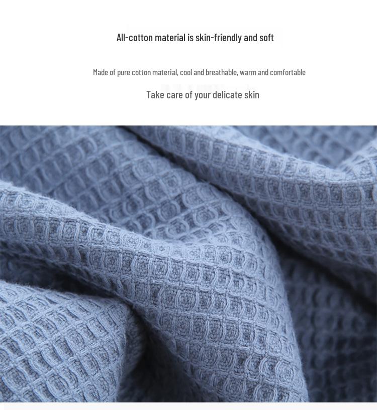 G5Z Pure Cotton Waffle Weave Blanket – Comfortable & Breathable Honeycomb Design for Sofa or Office Use.