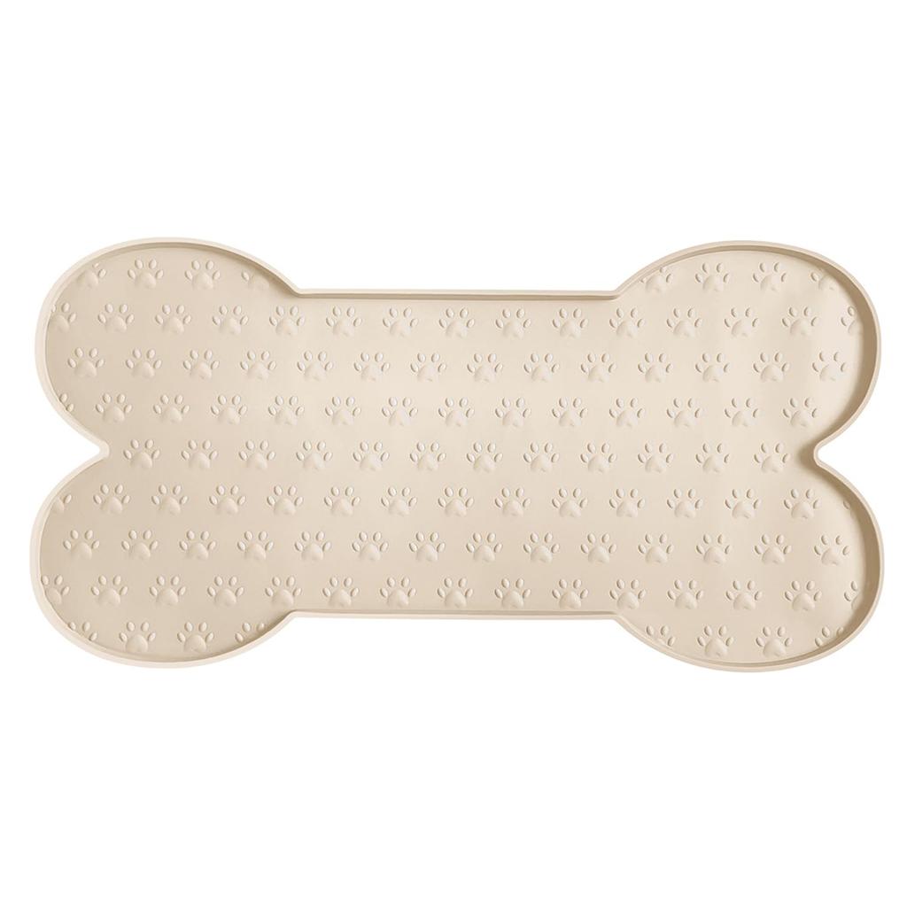 Dog Food Mat, Non-Slip Silicone, Dog Bowl Mat, Thickened Pet Placemat, Waterproof Cat Feeding Mat With Raised Edge