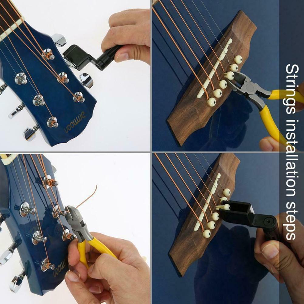 Guitar Cleaning, Maintenance, and String Replacement Tools Tuning Wrenches Tool Kit (003) for Acoustic Guitars