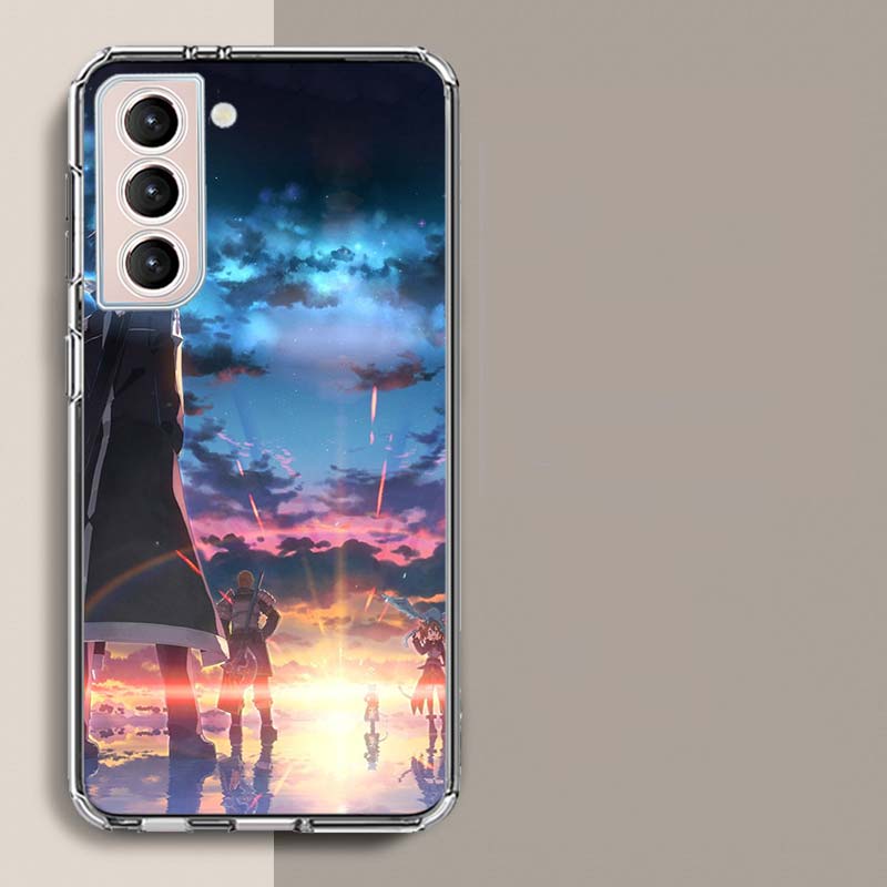 Sword Art Online SAO Anime Phone Case For Samsung S25+ Edge Galaxy S24 FE S23 Ultra Capa Shell S22+ S21 Plus S20 FE Cover Silico