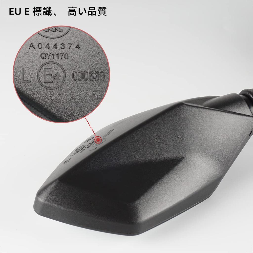 Miroirs Moto Gauche et Droite Evermotor avec Vis 8mm Compatibles avec et Miroirs Suzuki, 10mm, Jeu, Adaptateurs, Yamaha, Honda,