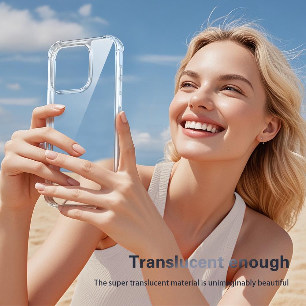 KEYSION Four-Corners Shockproof Transparent Case for OnePlus 15 5G Soft TPU+PC Clear Phone Back Cover for OnePlus 1+ 15