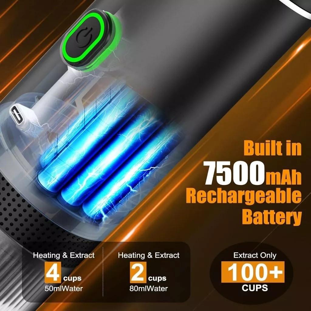 Portable 3 In 1 Espresso Maker Electric Travel Coffee Machine Office Travel Camping Coffee Powder & Coffee Capsul Coffee Maker