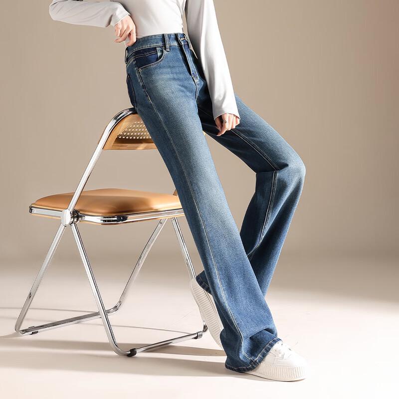 Женские эластичные джинсы bootcut с высокой талией RAIN.CUN 28