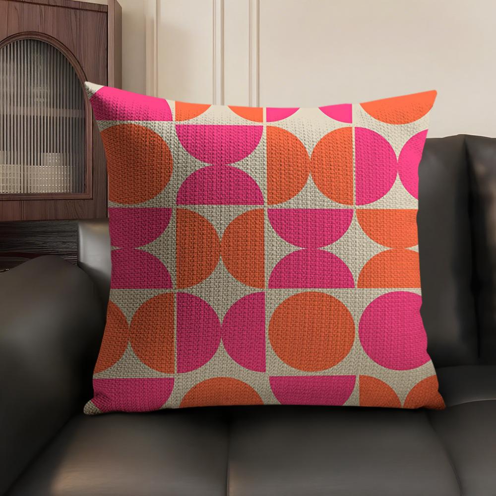 Abstract B-Bauhaus Geometry Pillow Case Natural Linen Organic Fabric Double-Sided Printing Sofa Home Decor Gift Cushion Cover