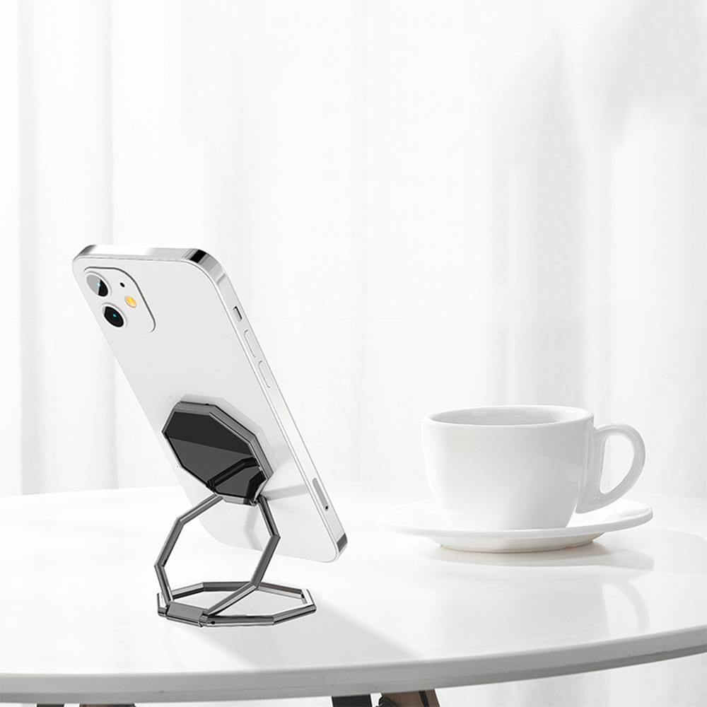 Multi Angle Metal Desktop Foldable Ring Buckle Retractable Phone Holder