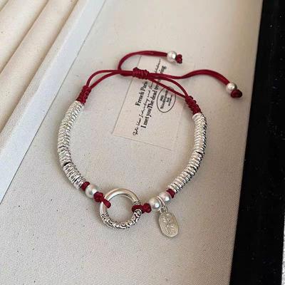 Tangling Peace And Joy Hand Rope Handwoven Red Rope Guochao Xiangyun Lucky Bracelet