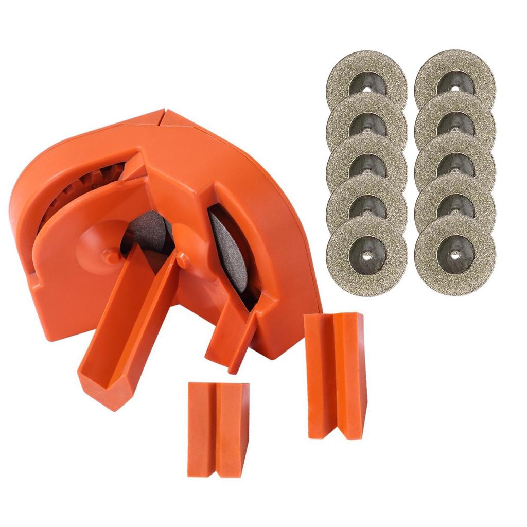 Drill Bit Sharpener Set High Accuracy Drill Bit Grinder 10PCS Grinding Disc and 3 Auxiliary Tool