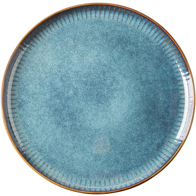 Nordic Style Kiln Glazed Ceramic Rice Salad Bowl Soup Bowl Round Dish Dinner Plate Tableware