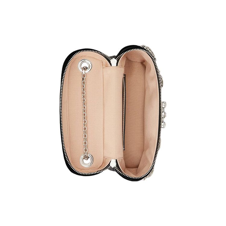 Roger Vivier RV Vanity Charleston Velvet And Leather Mini Shoulder Bag Women handbags Black RBWANMH6000K5TB999