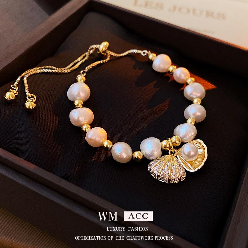 Süßwasserperlenmuschel Damenmode Armband - Leichter Luxus Temperament Armreif, Vielseitiger Handschmuck