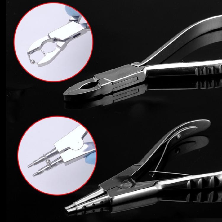 Stainless Steel Piercing Plier Jewelry Body Nose Ear Lip Rings Puncture Tool
