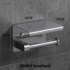 Steel Stainless 304 Toilet Paper Holder With Phone Shelf Modern Bathroom Decor