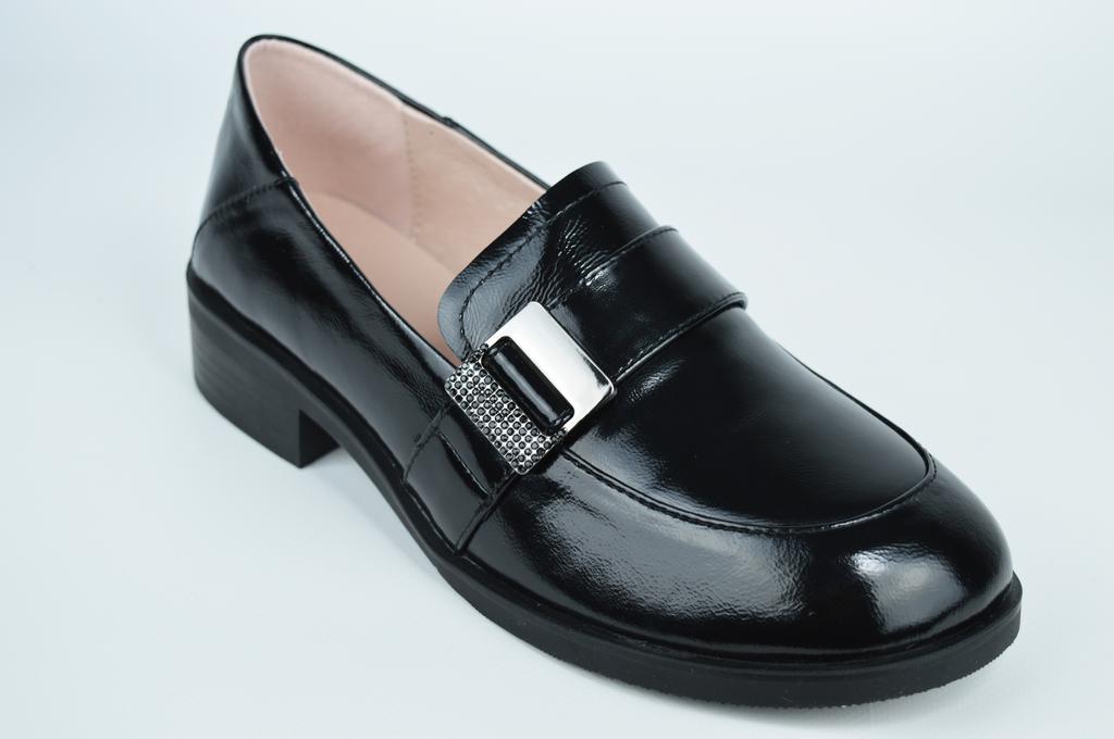 Туфли женские Berkonty 81971 36 Черный кожа масло