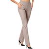 Damen High Waist Straight Leg Hose mit Taschen, Slim Fit Lässige Yoga Hose mit Elastischem Bund