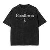 Hot Game Peripherals Bloodborne Darks Souls Graphic Print TShirt Streetwear Vintage Washed Cotton Top Oversized Summer New Tees