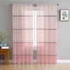 Wood Grain Grey Gradient Sheer Drapes for Bedroom Living Room Ornamentation Window Curtain for Kitchen Netting Voile Silk-like Fabric Drapes