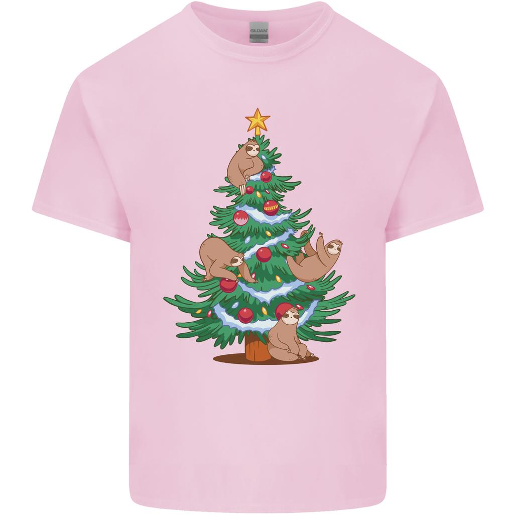 Sloth Christmas Tree Xmas Unisexs Light Cotton TShirt