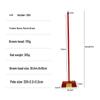 Household Wooden Handle Plastic Broom with Five-Row Stiff Bristle Head for Outdoor and School Cleaning