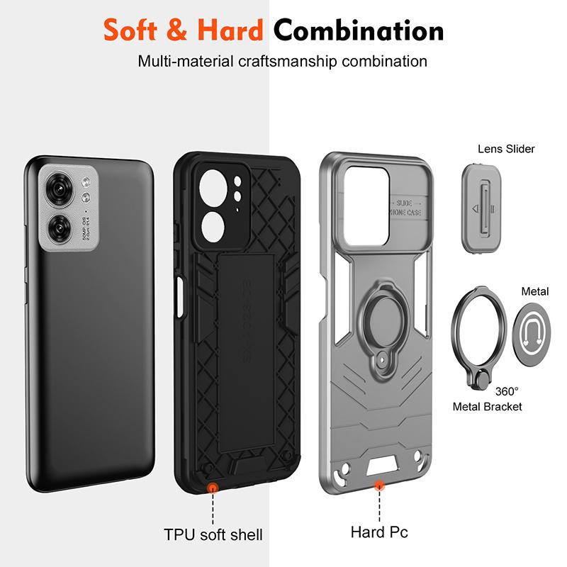 Moto Edge 40 Luxury Armor Magnetic Wireless Charge Phone Case For Motorola Moto Edge 40 Neo Shockproof Camera Protection Cover