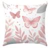 Vikama Pink Butterfly 45X45Cm Pillow Cover Soft Decorative Cushioncase For Sofa Bedroom Living Room Home Decor