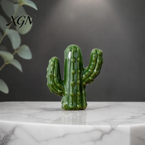 White Ceramic Figurine Nordic Minimalist Ornaments, Abstract Bear/Cat/Elephant/Cactus Sculpture Tabletop Decor for Elegant Table Centerpieces