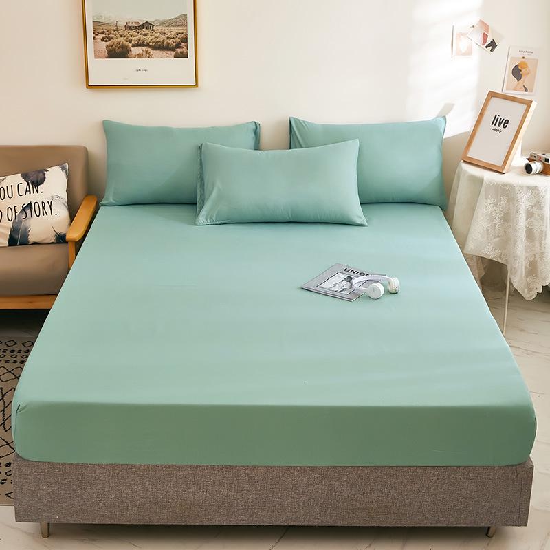 Solid Color Princess Style Brushed Bed Skirt with Dustproof Full Wrap