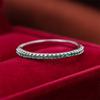 Green Zircon Small Round Stone Wedding Band Stackable Rings For Women Vintage CopperColor Engagement Promise Minimalist Jewelry