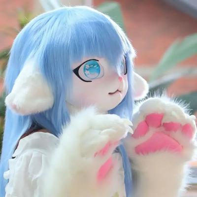Kigurumi Head Base Cosplay Costume Rabbit Doll Cat Kig Head Mask Headset Party Animal Costume Performance Prop Kid Gift
