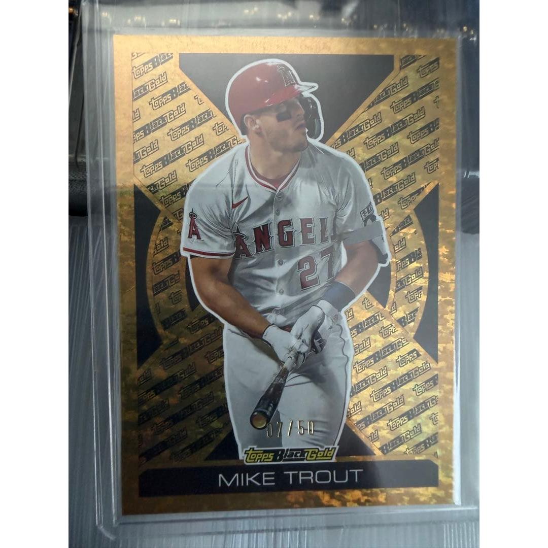 Used Mike Trout Topps Black Gold 50 Series Mike Trout