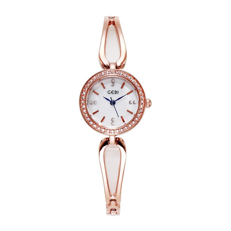 Gadi Luxury Alloy Womens Quartz Watch With Rhinestone Decor For Casual Fashion