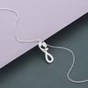 Kinitial Girl Boy Hollow 8 Infinity Pendants Necklaces for Women Fashion Stinless Steel Couple Chain Necklace Jewelry wholesale