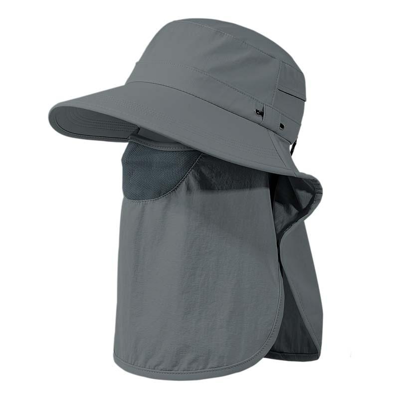 Summer full protection sunshade sunscreen cap big eaves UV protection bucket hat women's face protection removable cycling basin cap