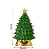 Christmas Ornament LED Lighted Resin Christmas Tree Multi-Color Design Desktop Decor Festive Holiday Home Tabletop Accessory