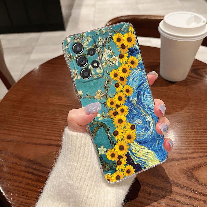 Interesting Van Gogh Art Clear Phone Case For Samsung Galaxy A56 A57 A37 A55 A54 A36 A35 A26 A25 A16 A17 A07 A52 A34 A21s Cover