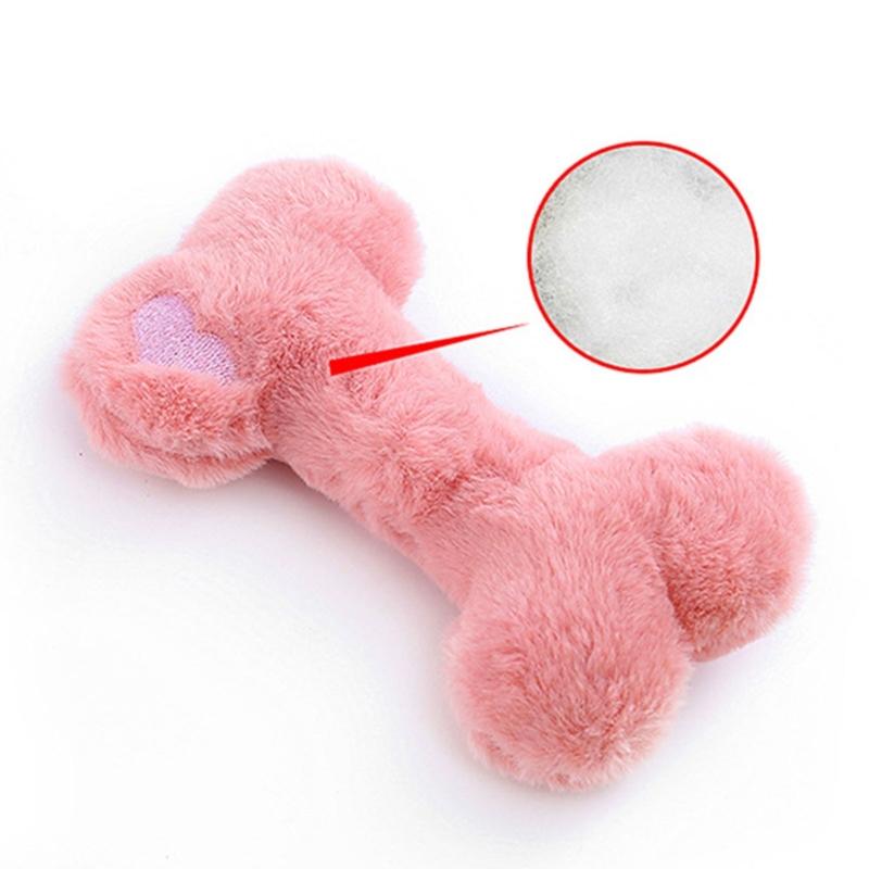 Pet Dogs Chewing Toy for Small Dogs Plush Bone Toy 3PCS Interaction Pet Teething Toy Aggressive Chewer Toy Dog Favor