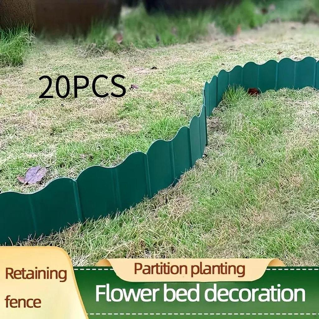 20 Stück DIY Landschaftsbau Gartenbegrenzung Einfahrt Rasen Pflanzenschutz Zaun Blumenbeet