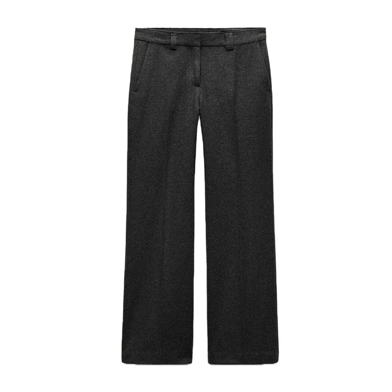Fall and Winter New Women's Clothing Wool Blend with Belt Suit Outwear 3736248 Straight-Leg Trousers 3736259