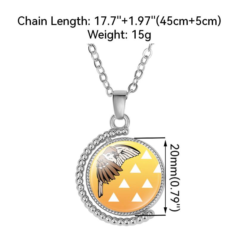 Demon Dualsided Unique Slayer Pendant Necklace For Enthusiasts Anime