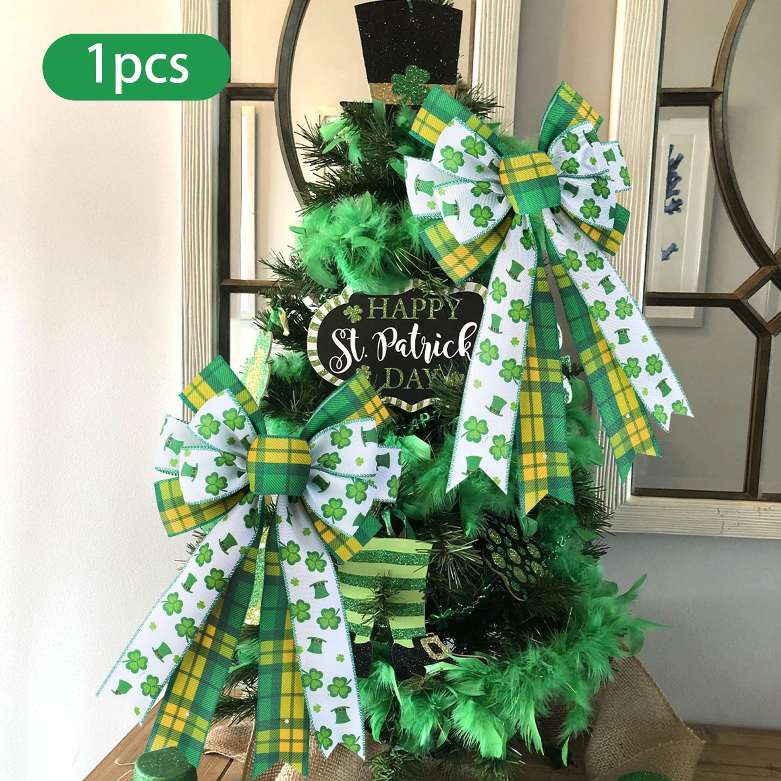 

Бантик-трилистник для Св.. Венок на День Святого Патрика, верхушки деревьев и декор Style B