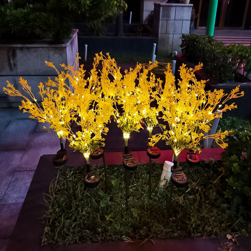 LED Solar Rapeseed Flower Stake Light - Waterproof Outdoor Garden Decoration Solar Rapeseed Flower Ground Stake Light
