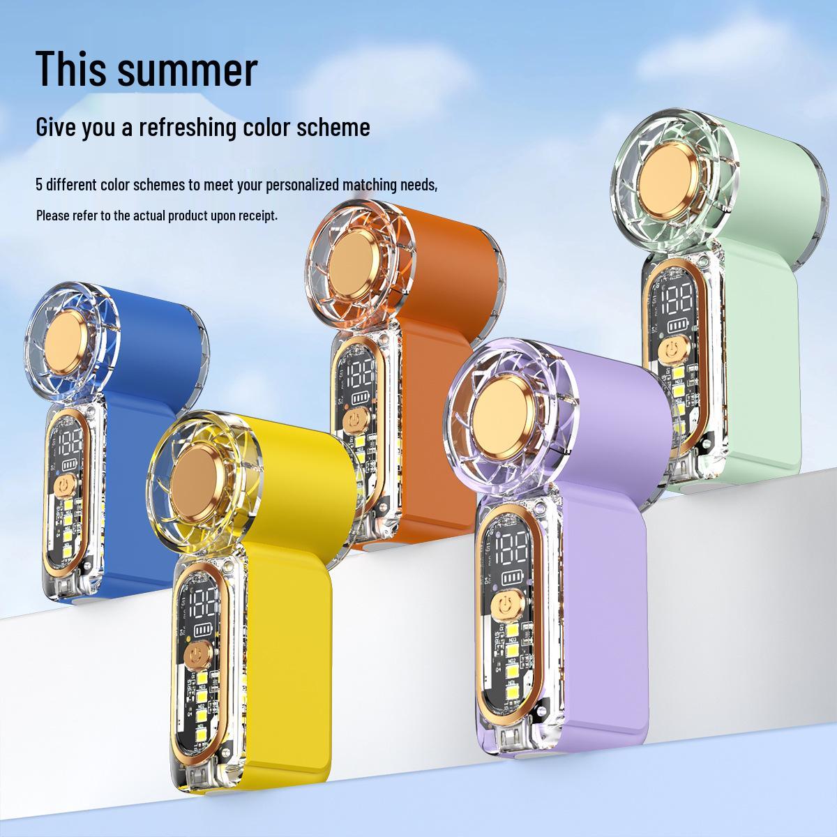 X699 Mini Handheld USB Rechargeable Fan, High-Speed Portable Pocket Size with Strong Wind High-Speed X699 Fan - Blue