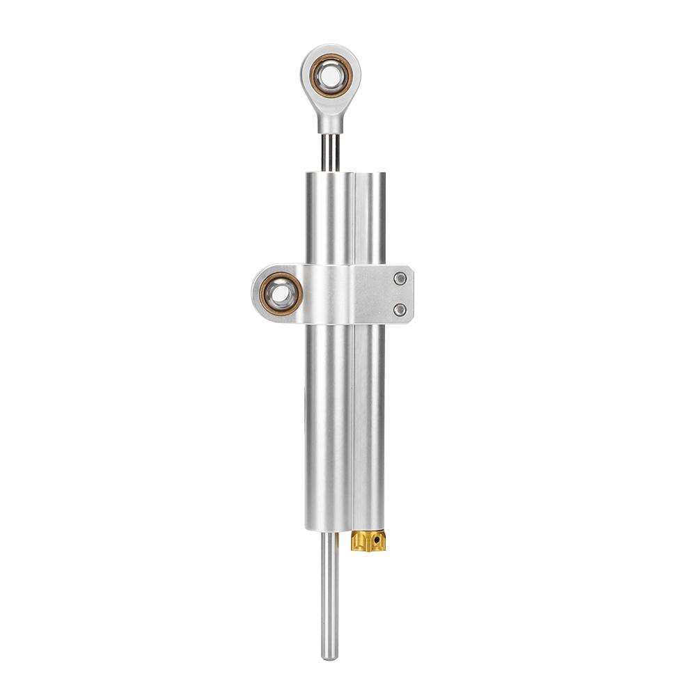 Universal Motorcycle CNC Aluminum Alloy Steering Damper Stabilizer Accessory (Sliver)