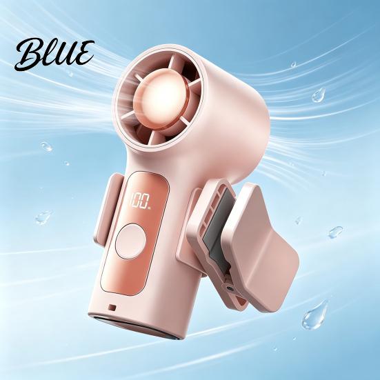 Cooling Fan with Detachable Clip Mini Portable Clip-on Fan LED Display 6 Speed Clip Electric Personal for Indoor Camping Office Travel