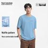 MARK FAIRWHALE Men's Waffle Knit Loose Fit Short Sleeve T-Shirt