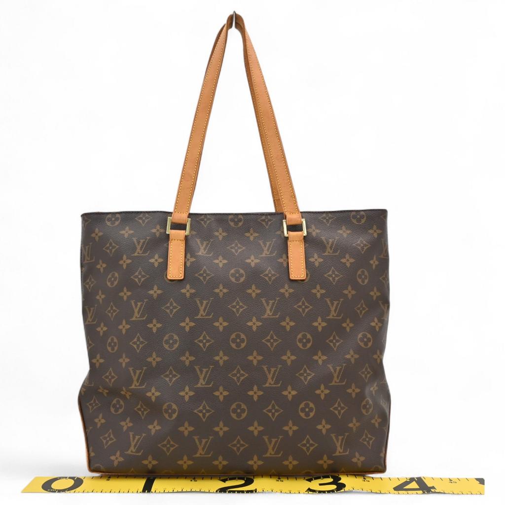 Auth LOUIS VUITTON Monogram Cabas Mezzo Tote Bag PVC Canvas lv5635cc