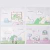4pcs File Bags for Document Cute Cartoon File Holder Snap Button PVC Folder Pen Box Office Information Bag Student Stationery