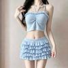 [Glutinous Rice Sweetheart] Split Swimsuit Women's Cake Skirt Split Two-piece Skinny Girl Sweet Girl Swimsuit Women